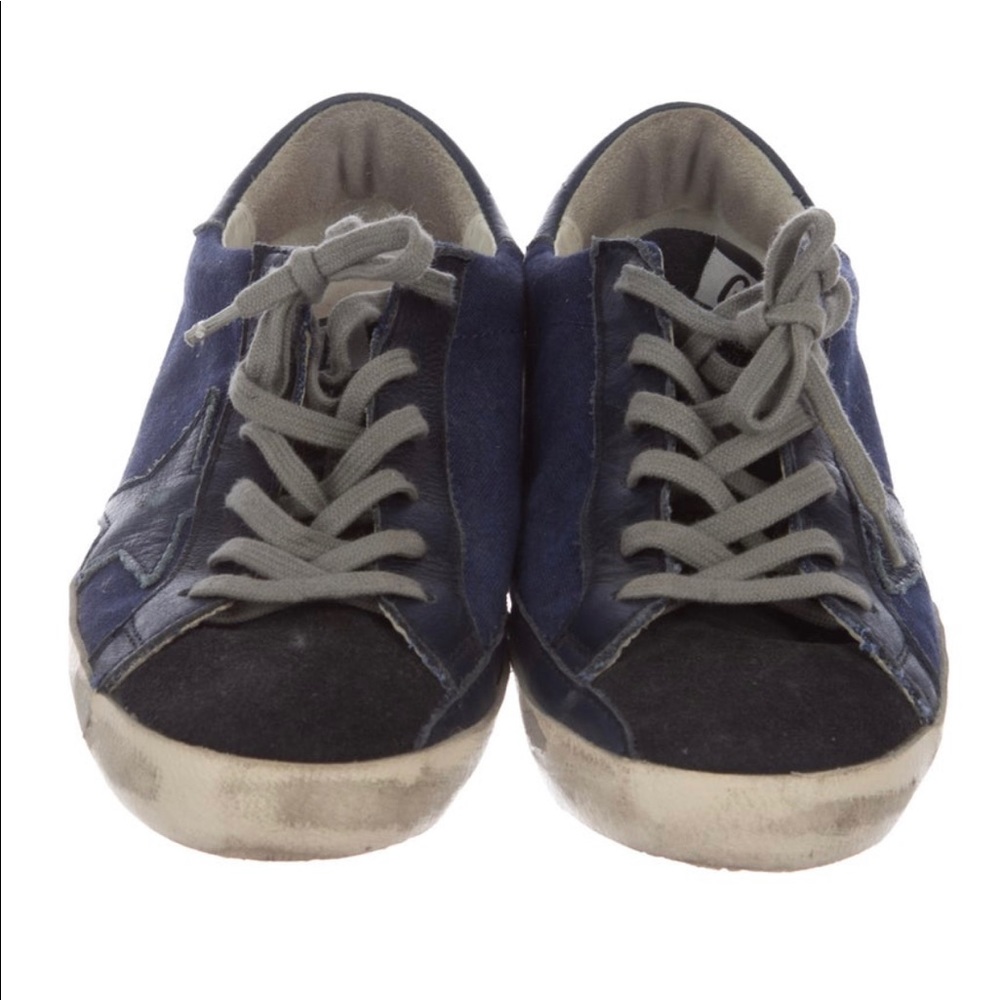 Golden Goose blue low sneakers